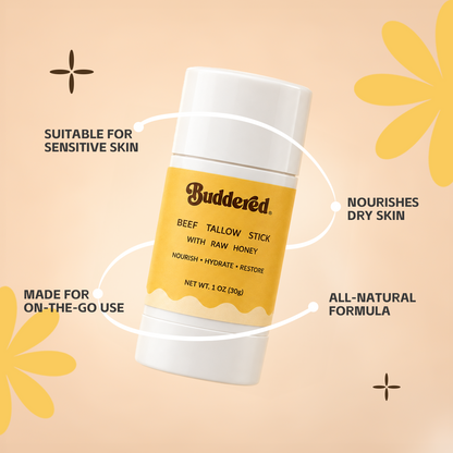 Buddered Beef Tallow & Honey Face Balm Stick