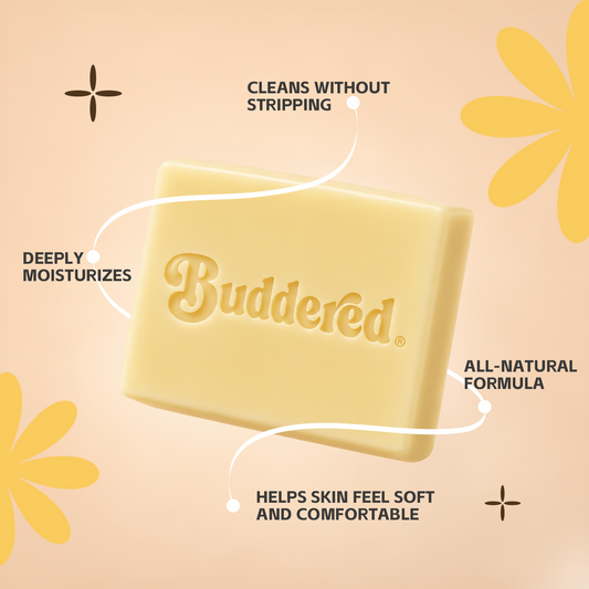 Buddered Natural Beef Tallow Soap Bar for Sensitive Skin