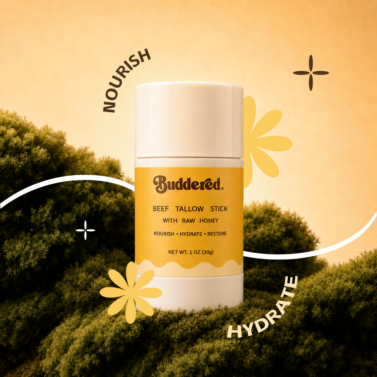Buddered Beef Tallow & Honey Face Balm Stick