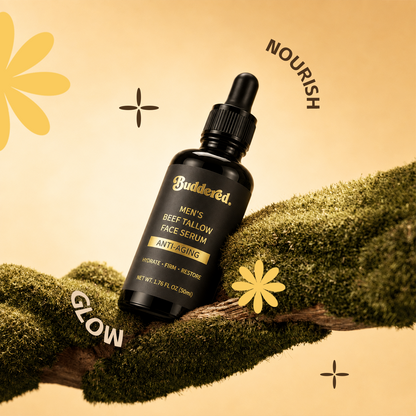 Buddered Beef Tallow Anti-Aging Face Serum for Men with Retinol