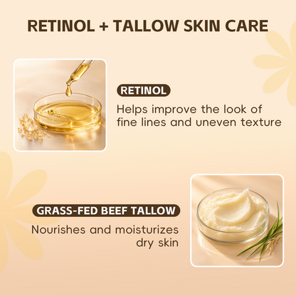 Buddered Beef Tallow Anti-Aging Face Serum for Men with Retinol