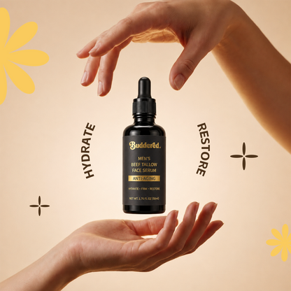 Buddered Beef Tallow Anti-Aging Face Serum for Men with Retinol